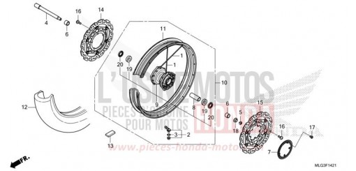 VORDERRAD (2) CRF1100A2N de 2022